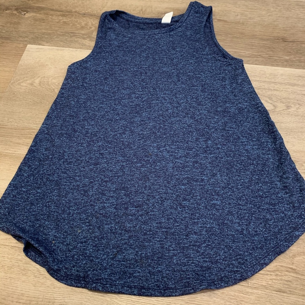 blue mesh flowy tank top ♛
